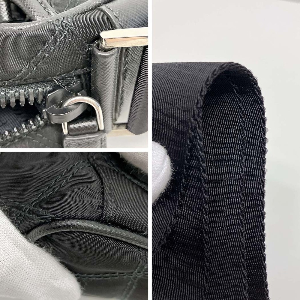 Prada Quilted Messenger Crossbody Bag Black - Picture 12 of 12